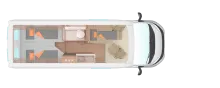 Grundriss Nacht Weinsberg CaraBus 630 ME Grey EDITION FIRE