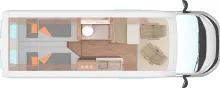 Grundriss Tag Weinsberg CaraBus GREY 630 ME EDITION [FIRE] Kastenwagen für 4 Personen