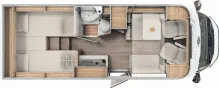 Grundriss Tag Carado V 347 Pro+ Automatik, Solar, TV-Paket