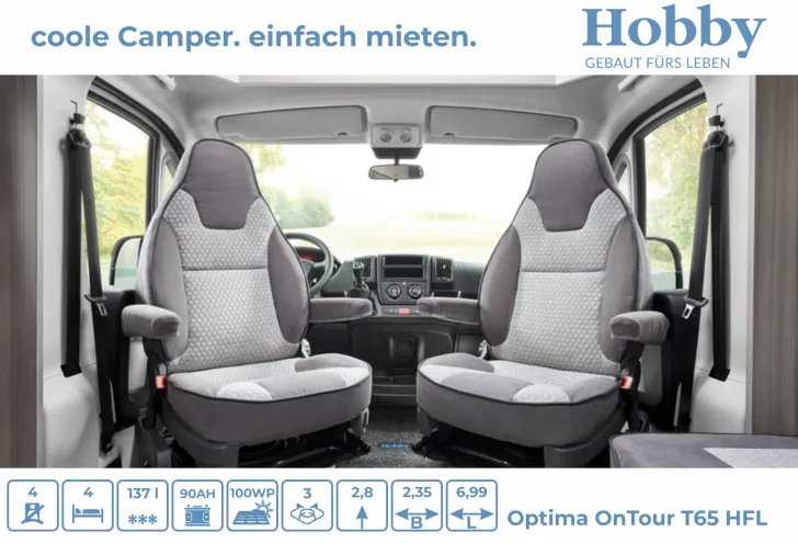 Fahrzeugbild Hobby Optima ONTOUR T65 HFL Hubbett #5