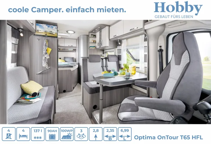 Fahrzeugbild Hobby Optima ONTOUR T65 HFL Hubbett #7