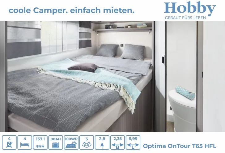 Fahrzeugbild Hobby Optima ONTOUR T65 HFL Hubbett #10