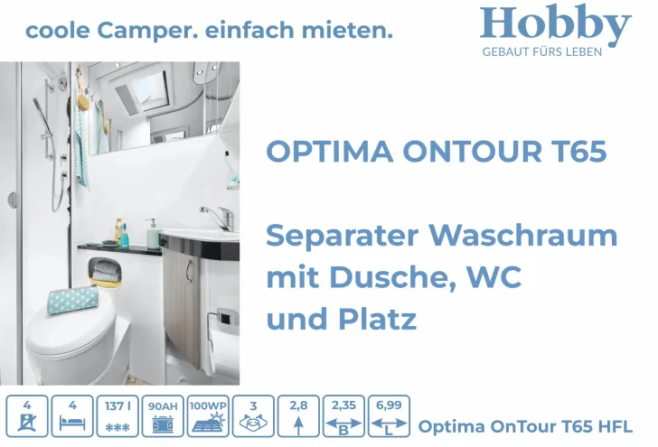Fahrzeugbild Hobby Optima ONTOUR T65 HFL Hubbett #11