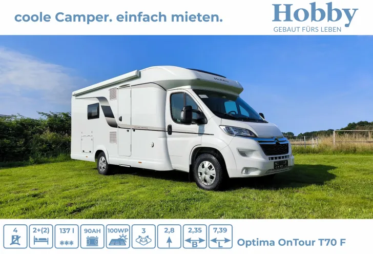 Fahrzeugbild Hobby Optima ONTOUR T70 F RAUMBAD inkl. DUSCHE #3