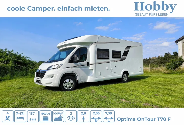 Fahrzeugbild Hobby Optima ONTOUR T70 F RAUMBAD inkl. DUSCHE #1