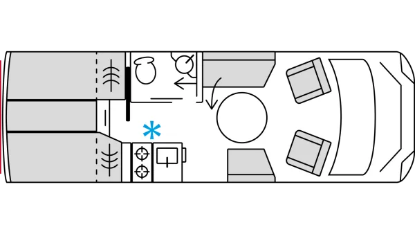 Tagesgrundriss Bürstner Signature SFT 7.0