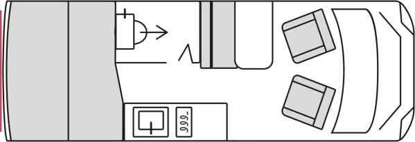 Tagesgrundriss Bürstner Papillon PC 6.0
