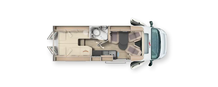 Grundriss Tag Malibu Van First Class - Two Rooms 640 LE RB charming GT skyview