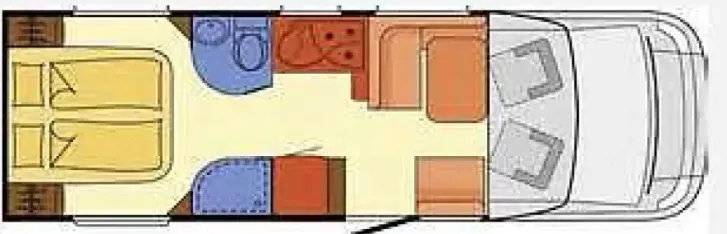 Grundriss Tag Dethleffs Esprit T 7150 DBM