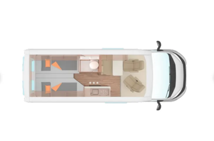 Grundriss Tag Weinsberg CaraBus 600 ME