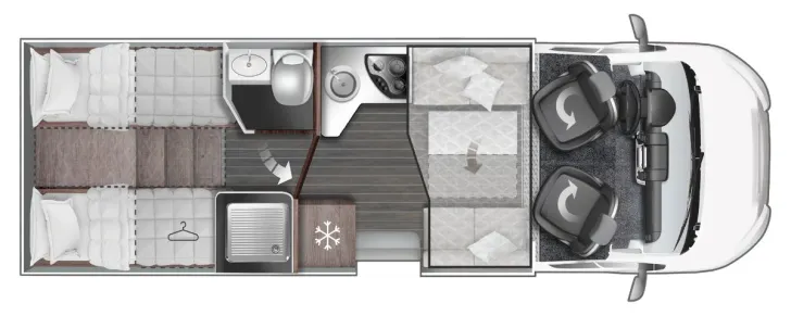 Grundriss Tag Roller Team GRANDUCA 287 TL