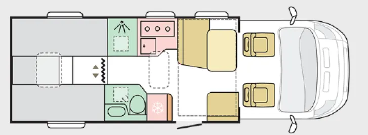 Grundriss Tag Adria Matrix Axess 650 SL