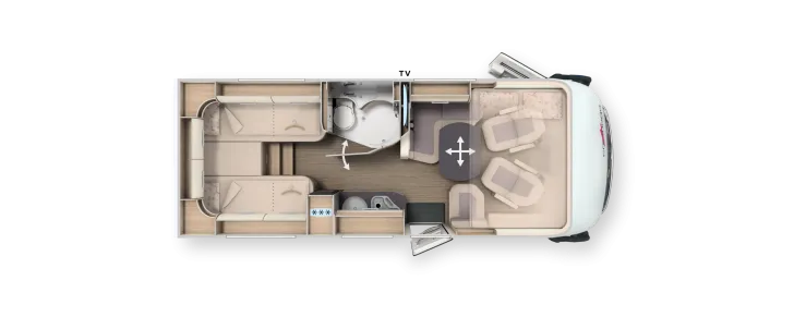 Grundriss Tag Carthago C2-tourer I 143 KB-LE comfort 4.2t Modell 2026 Fiat Ducato