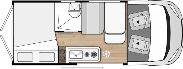 Tagesgrundriss Benimar Benivan B100 UP