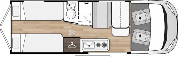 Tagesgrundriss Benimar Benivan B160 UP