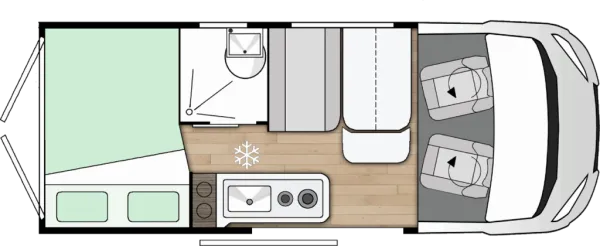 Tagesgrundriss Benimar Benivan B100