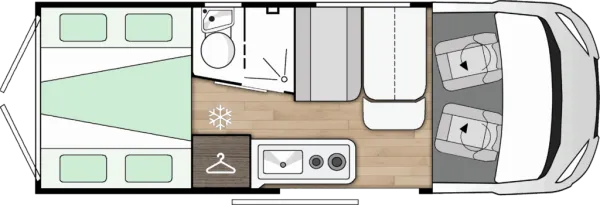 Tagesgrundriss Benimar Benivan B120