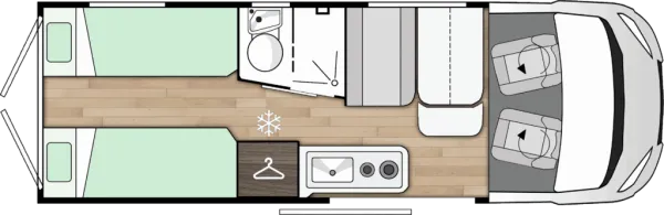 Tagesgrundriss Benimar Benivan B160