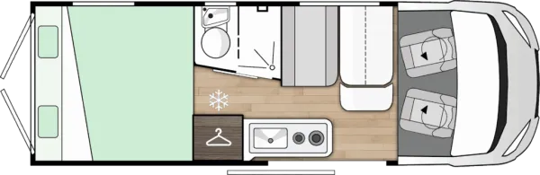 Tagesgrundriss Benimar Benivan B190