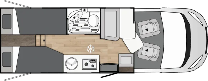 Grundriss Tag Benimar YRTEO Y861 PLUS NORTHAUTOKAPP MARKISE