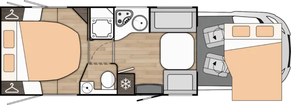 Tagesgrundriss Benimar Tessoro T497
