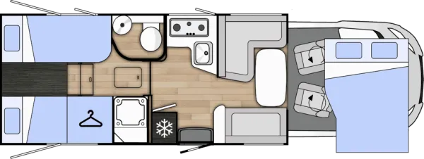 Tagesgrundriss Benimar Mileo M263