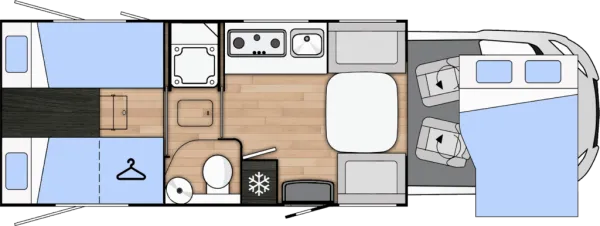 Tagesgrundriss Benimar Mileo M268