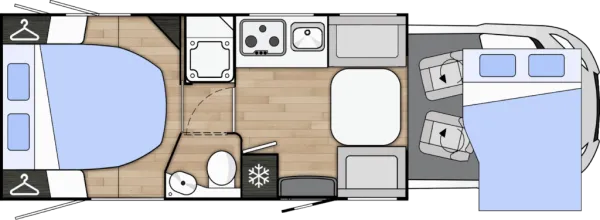 Tagesgrundriss Benimar Mileo M297