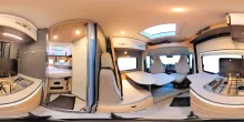 360° Innenansicht Dethleffs Globetrail 600 DR Fiat Chassis-, Komfortpaket