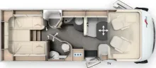 Grundriss Tag Malibu I 490 RB LE comfort Mercedes