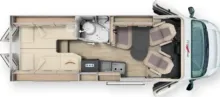 Grundriss Tag Malibu Van diversity 640 LE K Automatik, etc Fiat