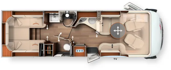 Tagesgrundriss Carthago chic e-line I 61 XL LE