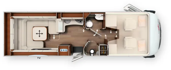 Tagesgrundriss Carthago liner-for-two I 53 L