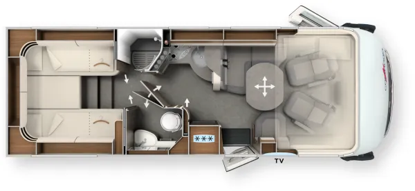 Tagesgrundriss Carthago chic c-line I 4.9 LE
