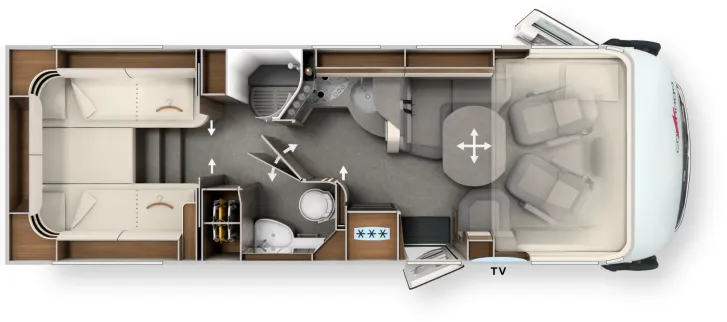 Grundriss Tag Carthago chic c-line I 4.9 LE L SuperPaket*Wechselrichter