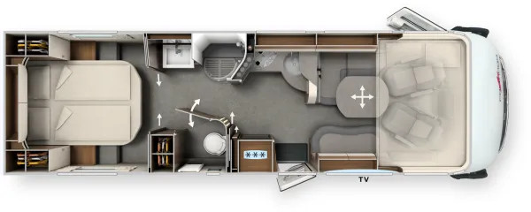 Tagesgrundriss Carthago chic c-line I 6.2 XL QB