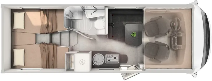 Grundriss Tag Hymer Exsis-i 580 Pure Sat, TV, Klima, Navi, 4 Betten