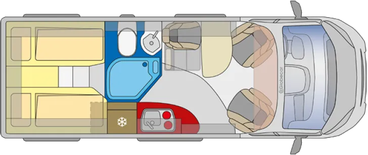 Grundriss Tag Pössl Summit SHINE 640 R ..... inkl. MEGA fun Paket !!