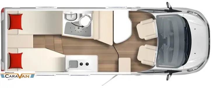 Grundriss Tag Bürstner Lineo T 620 G TOP Ausstattung