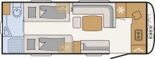 Grundriss Tag Dethleffs Beduin Scandinavia 550 BET