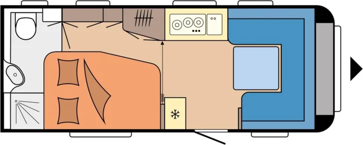 Grundriss Tag Hobby Excellent 540 WFU - stark reduziert