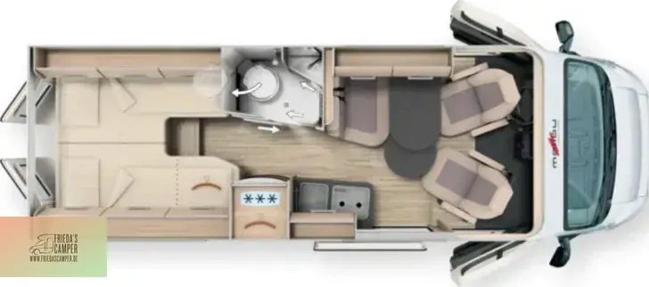 Grundriss Tag Malibu Van comfort 640 LE Automatik, TOP Fiat