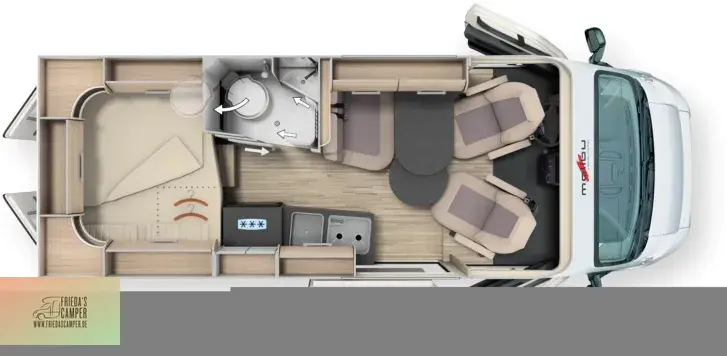 Grundriss Tag Malibu Van diversity 600 DB K Automatik, Mega Preis!
