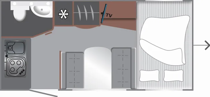 Grundriss Tag LMC Sassino 430 D sofort Verfügbar