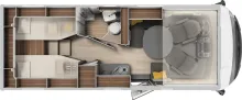 Grundriss Tag Laika Ecovip H 3109 ALDE 4,4 t 180 PS 8-Gang PRO