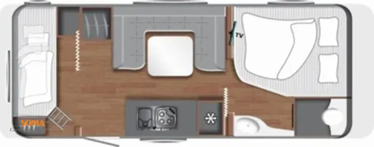 Grundriss Tag Soma Camp Family 560 FMK