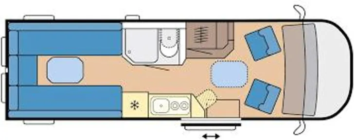 Grundriss Tag Hobby Maxia Van 680 DT - stark reduziert