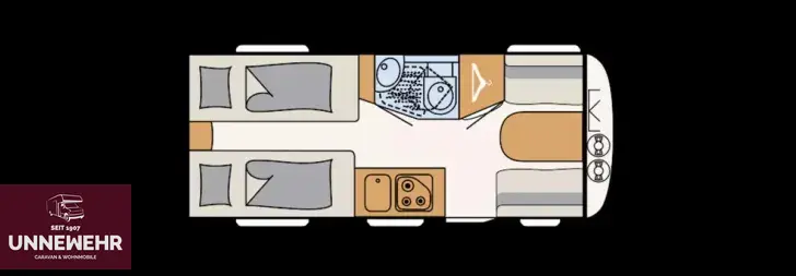 Grundriss Tag Dethleffs c`joy 460 LE