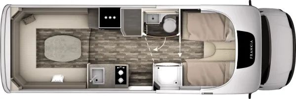 Tagesgrundriss Frankia F-Line A 740 PLUS