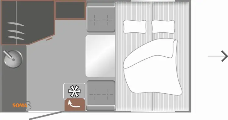 Grundriss Tag LMC e-dero 350 D DER LEICHTE - MODELL 2026 !!!
